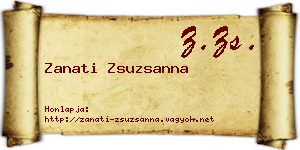 Zanati Zsuzsanna névjegykártya