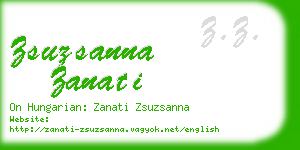 zsuzsanna zanati business card